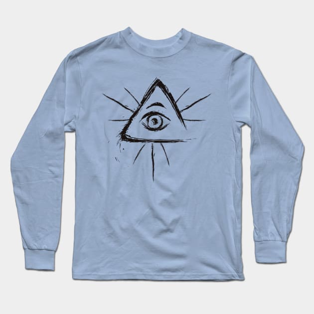 All Seeing Eye Symbol - You Decide the Meaning Long Sleeve T-Shirt by Ink in Possibilities